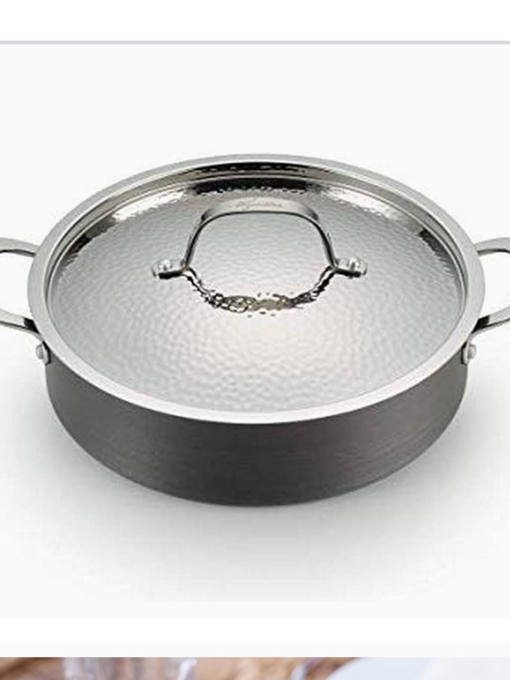 Lagostina Nera: hard anodized non stick 5 QT casserole pan with stainless steel